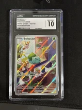 CGC 10 GEM MINT Bulbasaur 143/142 Stellar Crown Illustration Rare Holo Pokémon
