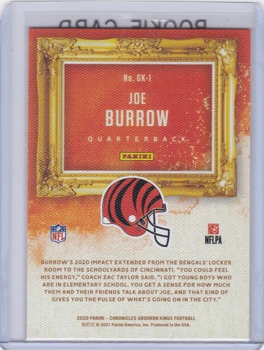 Tarjeta de novato Joe Burrow Bengals VERSIÓN VERDE $$ RC Gridiron Kings Fútbol LSU! - Imagen 2 de 2