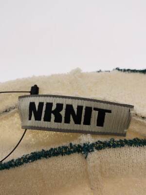NKNIT 24SS stripe KNIT towel hoodie 0 acrylic ivory border NKNIT 24SS stripe KNIT towel hoodie 0 acrylic ivory border
