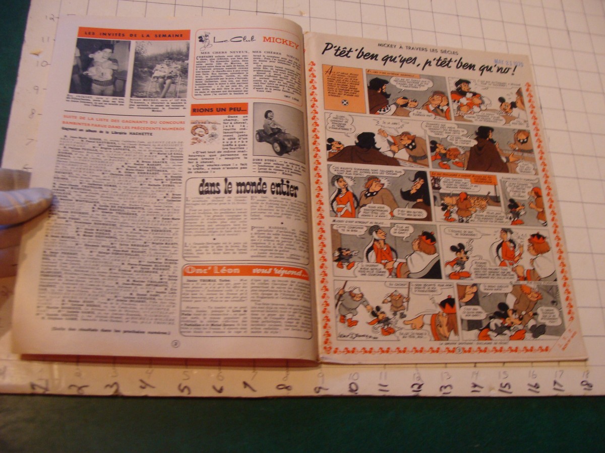 Disney - ディズニー Le journal De Mickey Le Journal De Mickey #31 1952 French Comic Book / Vintage