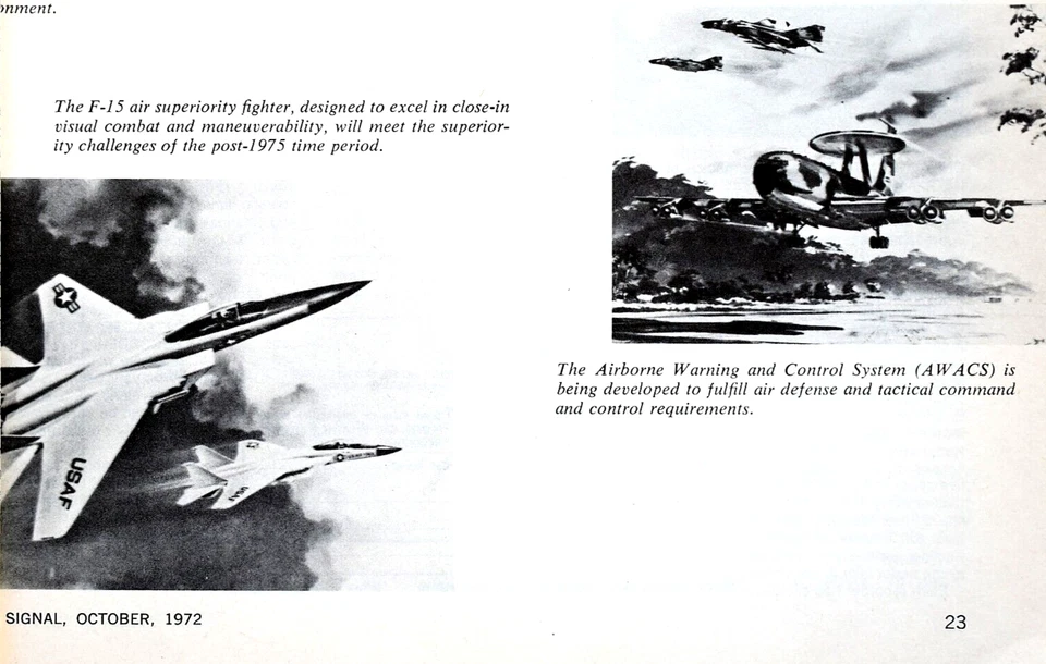 SIGNAL MAGAZINE OCT. 1972 ~ B-1 BOMBER, F-15 EAGLE, A-10 WARTHOG ~ 82 PAGES - Image 4 of 4