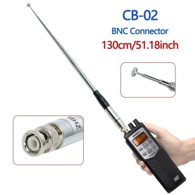 9''-51'' 27MHz BNC Telescopic Antenna For Handheld/Portable CB Walkie Talkie