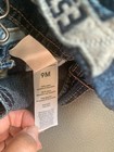 OshKosh Bgosh Bib Overalls 9 Months Blue Denim Gray Logo Dark Wash — photo 4
