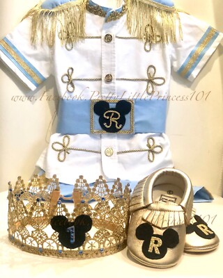 Mickey Mouse Prince Charming Costume, personalized 1st Birthday Outfit 6-24  Mnth | eBay