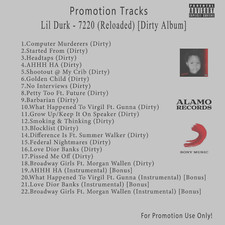 Rap/Hip-Hop.. White CD. Lil Durk - 7220 Reloaded Dirty Album