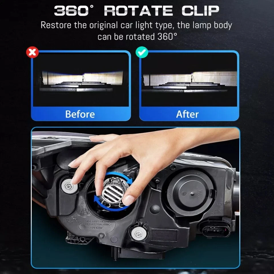 For 2002-2007 Buick Rendezvous Combo LED Headlights Hi/Lo Beam+Fog Light Bulbs — 第 3/4 张图片