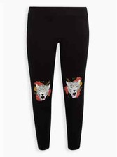 Torrid Premium Leggings With Pockets Cheetah Knee Print Black 3 3x 22 24 A95904