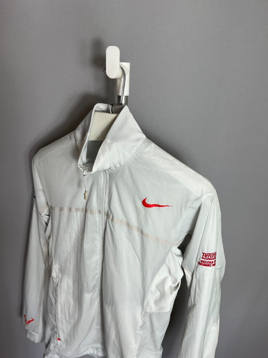 Nike Mens Premier Rafa Nadal Tennis Track Jacket England White Sz
