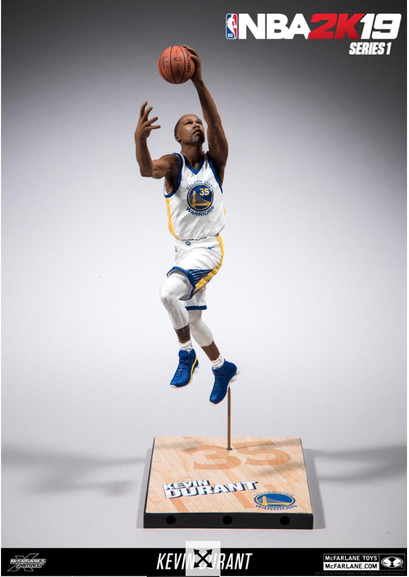 KEVIN DURANT NBA 2K19 SERIES MYTEAM MCFARLANE WARRIORS CASE FRESH CODE  INSIDE