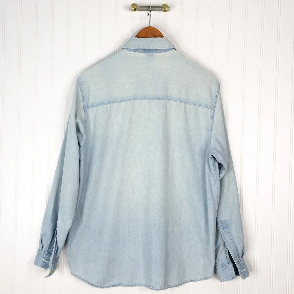 Camisa masculina Jerry Leigh Looney Tunes azul manga longa bordada M - Imagem 2 de 4