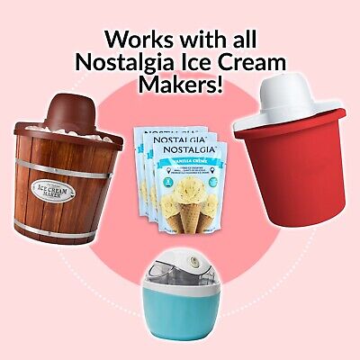 Nostalgia Premium Vanilla Crème Ice Cream Mix, 8 oz