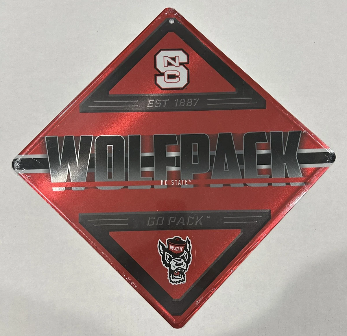 NC State Wolfpack 12 Inch Circular Sign - Hangtime North Carolina State Nc State Wolfpack 12 Inch Circular Sign