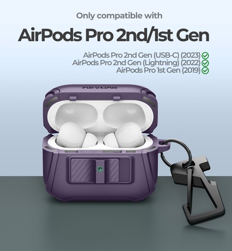 DEXNOR Schutzhülle für AirPods Pro 2 Ohrhörer Stoßfest Robust Cover - Bild 50 von 60