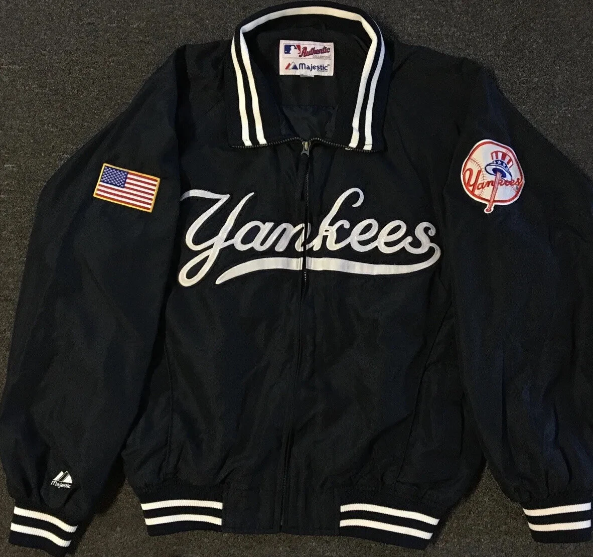 Medium - Authentic Majestic NY New York Yankees Jacket, Men's