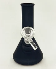5 Inch BLACK 4 PIECE Unbreakable Silicone Bong Detachable Water Pipe + SCREENS!