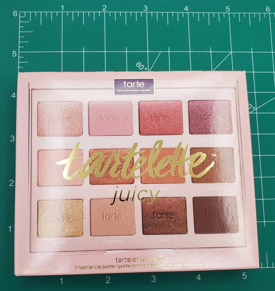 Tarte Eyeshadow Palette 12 Pan Tartelette Juicy Amazonian Clay Neutrals Pink NIB - Image 4 of 4