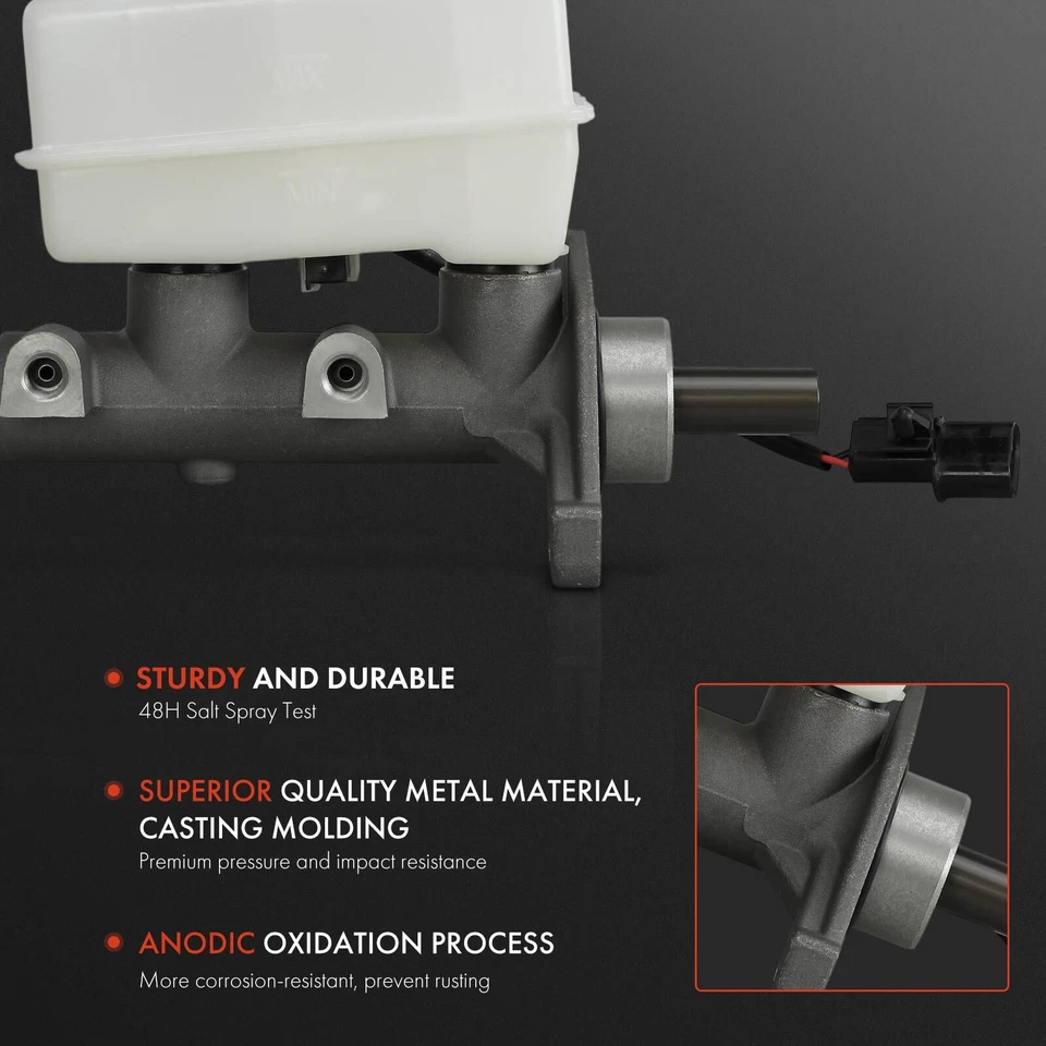 Cilindro mestre de freio com reservatório e sensor para Hyundai Sonata 1994-1998 2.0L - Imagem 2 de 4