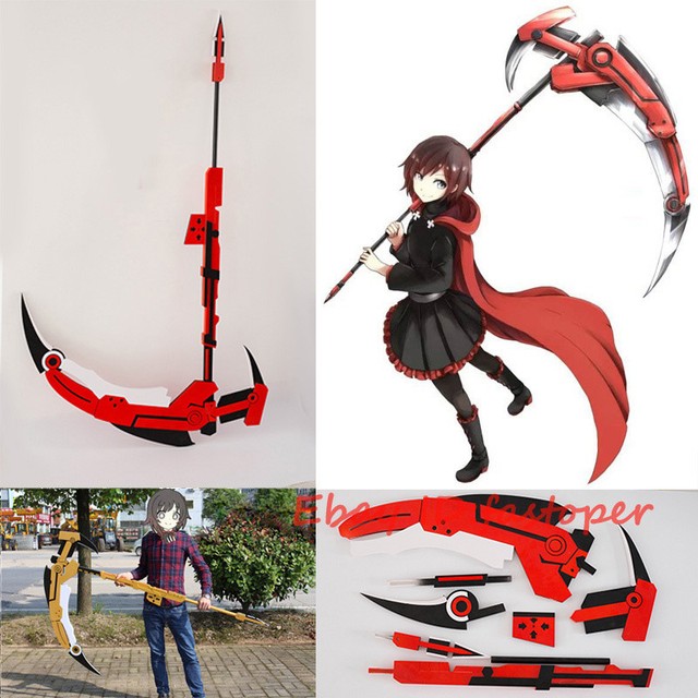 Rwby Ruby Rose Crescent Sniper Scythe Detachable Cosplay Prop Weapon For Sale Ebay