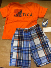 NAUTICA TODDLER 2-PIECE SHORT SET, NEON FISH, 24M