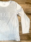 RAE DUNN Sleep Shirt Snooze Soft cozy Women’s L Lg Large Grey Gray — photo 2
