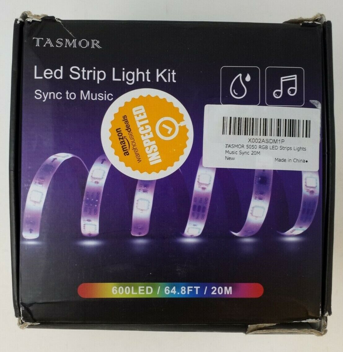 Led Strip Lights Sync to Music Tasmor 64.8 ft 5050 RGB Light Color Changing