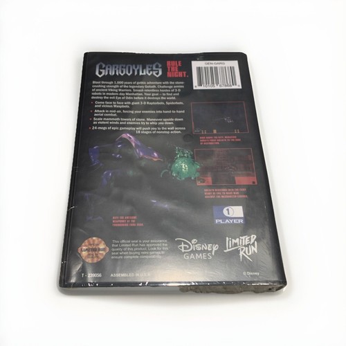 Gargoyles, Standard Black Cart, Limited Run Games (Sega Genesis) - New/Sealed! - Picture 2 of 3