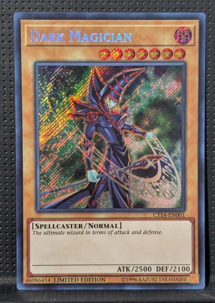 DARK MAGICIAN CT14-EN001 LIMITED EDITION YUGIOH ENGLISH SECRET RARE PROMO NM