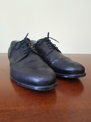Formelle Schuhe Echtleder Farbe schwarz, Schnürer, gemusterte Spitze, Conbipel, 43