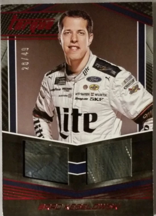 2017 Panini Torque Racing Brad Keselowski #2 Dual Materials Red Prizm #20/49 - Image 2 of 4
