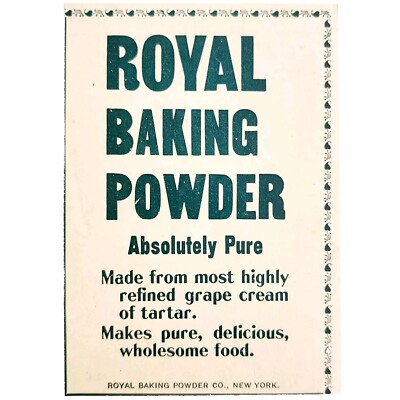 Royal Baking Powder 1899 Advertisement Victorian New York Grape Cream E85B