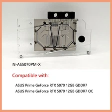 Granzon GPU Water Block For ASUS Prime GeForce RTX 5070 12GB GDDR7 Video Card 