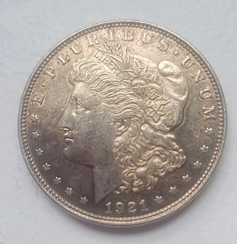 Estate Beautiful Color 1921 Morgan Silver Dollar AU #5