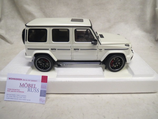 Mercedes Benz Amg G63 2019 Designo Brillant White Metallic Autoart 1:18 76356-image