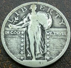 US 1921 Standing Liberty Quarter Partial Date  **