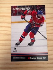 2019 Provigo Montreal Canadiens Postcards / Recipes MATTHEW PECA