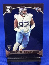 2024 Panini Totally Certified #172 T’Vondre Sweat Blue Mirror Parallel /399 RC