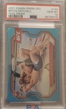 2021 Panini Prizm UFC Bryce Mitchell #144 Teal Prizm /49 (RC) PSA 10 Gem Mint