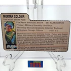 Vtg GI Joe Short Fuze FILECARD original 1983 Mortar artillery peach file card B