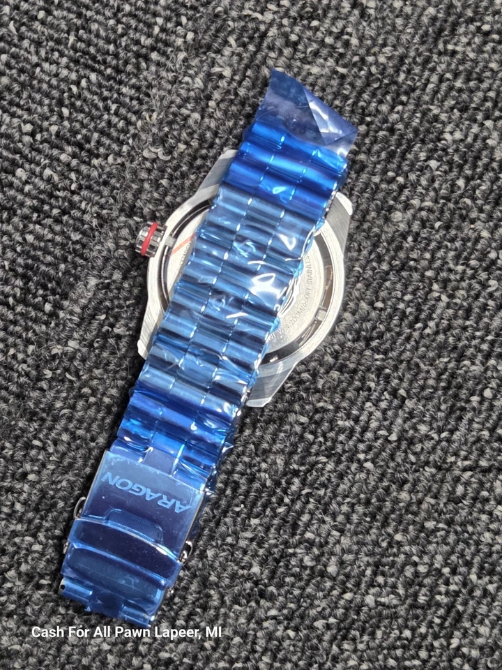 RELOJ AUTOMÁTICO JAPONÉS ARAGON A312 MATADOR 50MM ESFERA NARANJA IP NH35 nuevo en caja con caja Foto 3 de 4