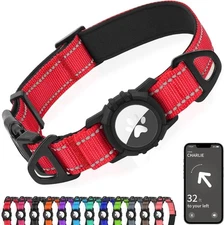 Joytale Airtag Dog Collar, Reflective Pet Collar with Waterproof AirTag Holder