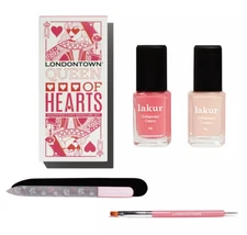 Londontown Queen of Hearts Galentine’s Day Manicure Set Pink Lakur Nail Polish