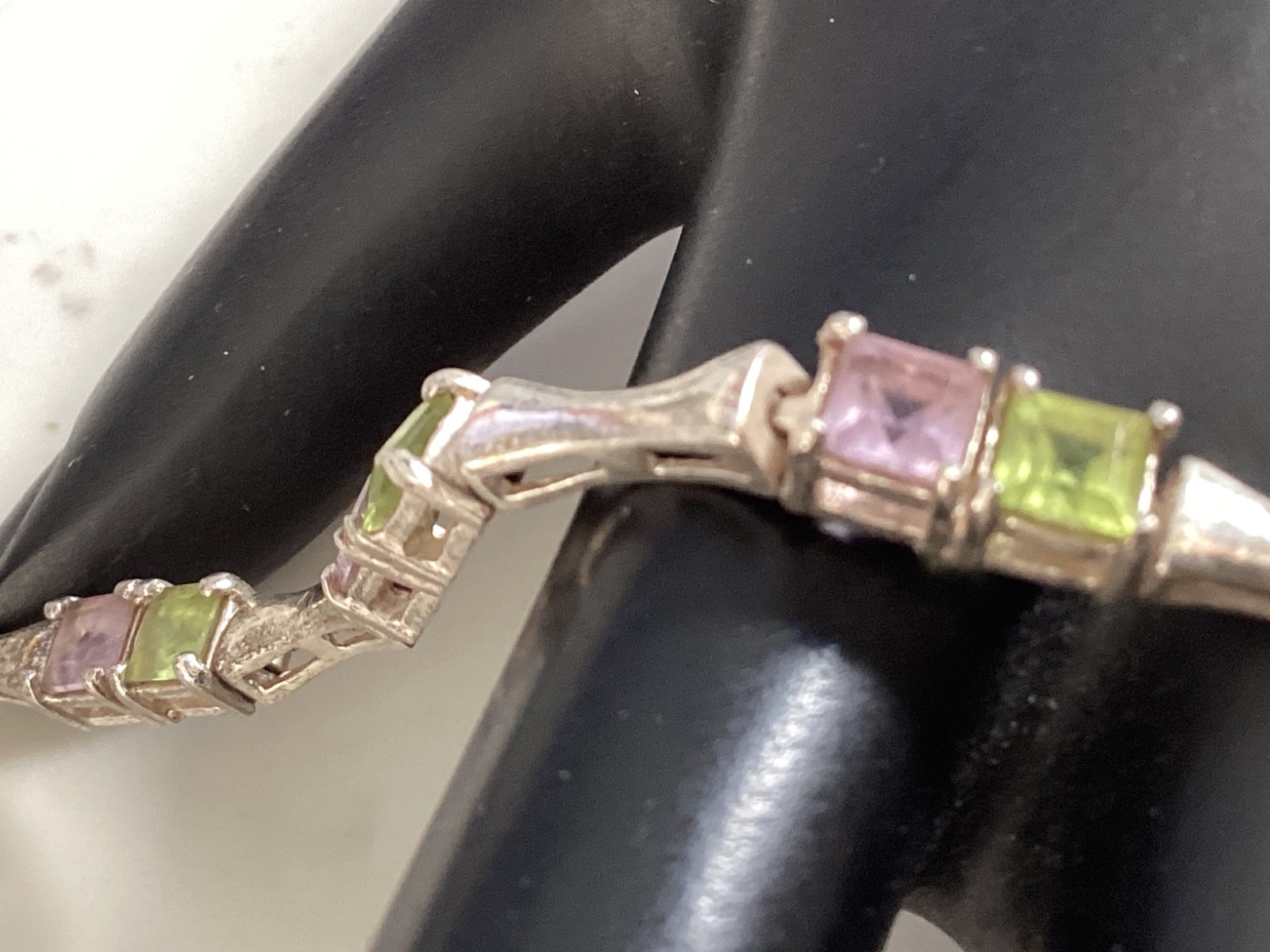 AUTHENTIC SIGNED STERLING SILVER AMETHYST & PERID… - image 3