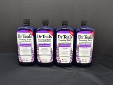 Dr Teal's Foaming Bath Pure Epsom Salt Soothe  Sleep Lavender 34oz Lot of 4