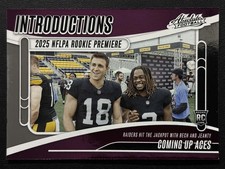 2025 Panini Absolute #I-AJY Ashton Jeanty Raiders Coming Up Aces Introductions