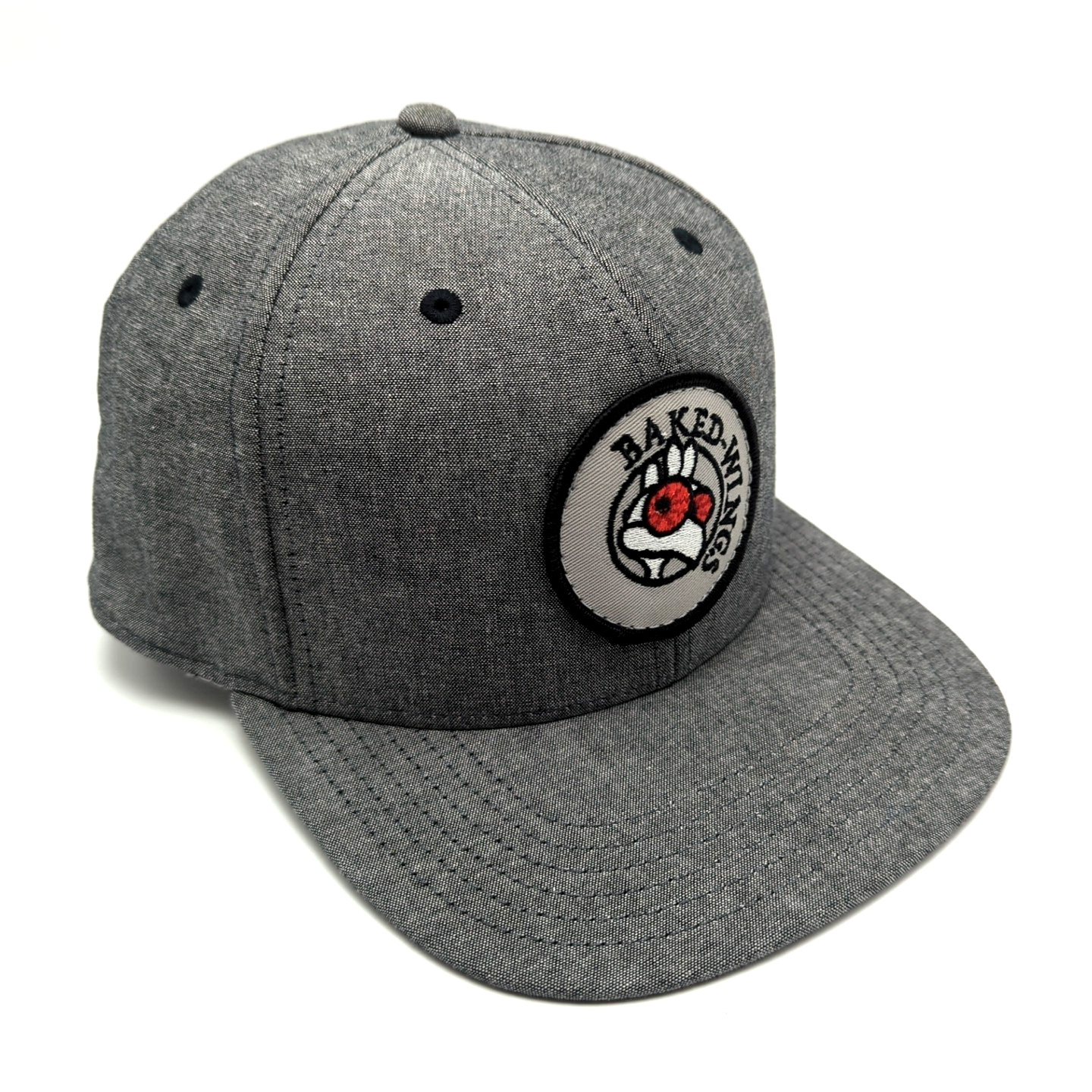 Baked Wings hat gray adjustable snapback cap - image 9