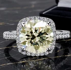 3 Ct Vvs1 White Round Moissanite Diamond Engagement Ring Sterling Silver Size 7