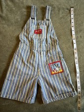 Vintage Osh Kosh B Gosh Beach Dog Stripes Denim Overalls 3T Made In The USA