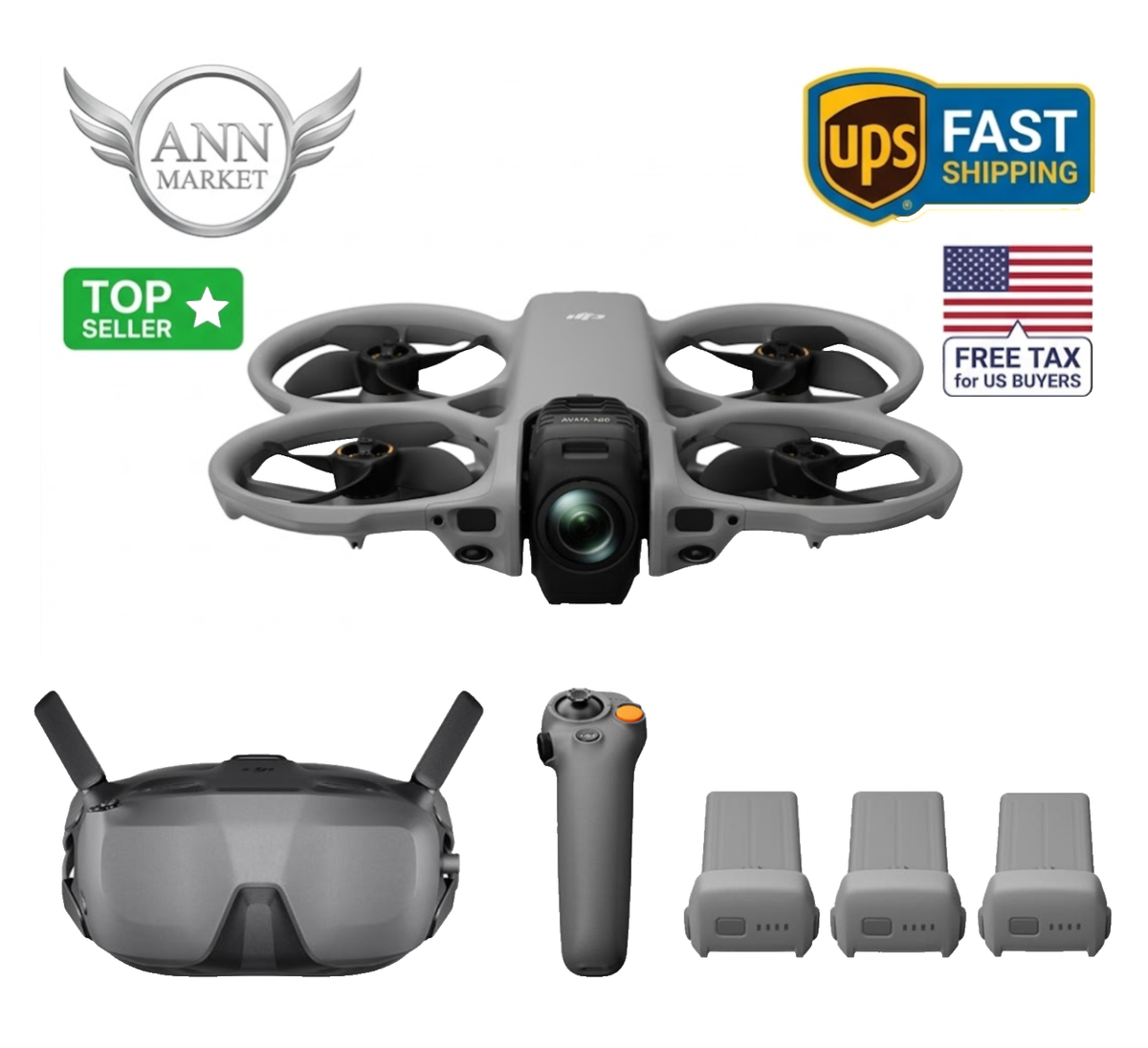 DJI Avata 360 Fly More FPV Drone 8K Motion Combo (Goggles N3 + 3 