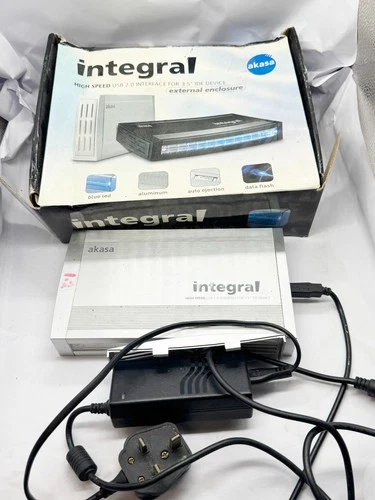 AKASA INTEGRAL 3.5" IDE EXTERNAL HDD ENCLOSURE USB 2.0 WITH POWER SUPPLY