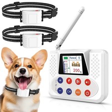 Wireless Dog Fence System, Electric Fence for Dog with Big LCD Screen, Portab...